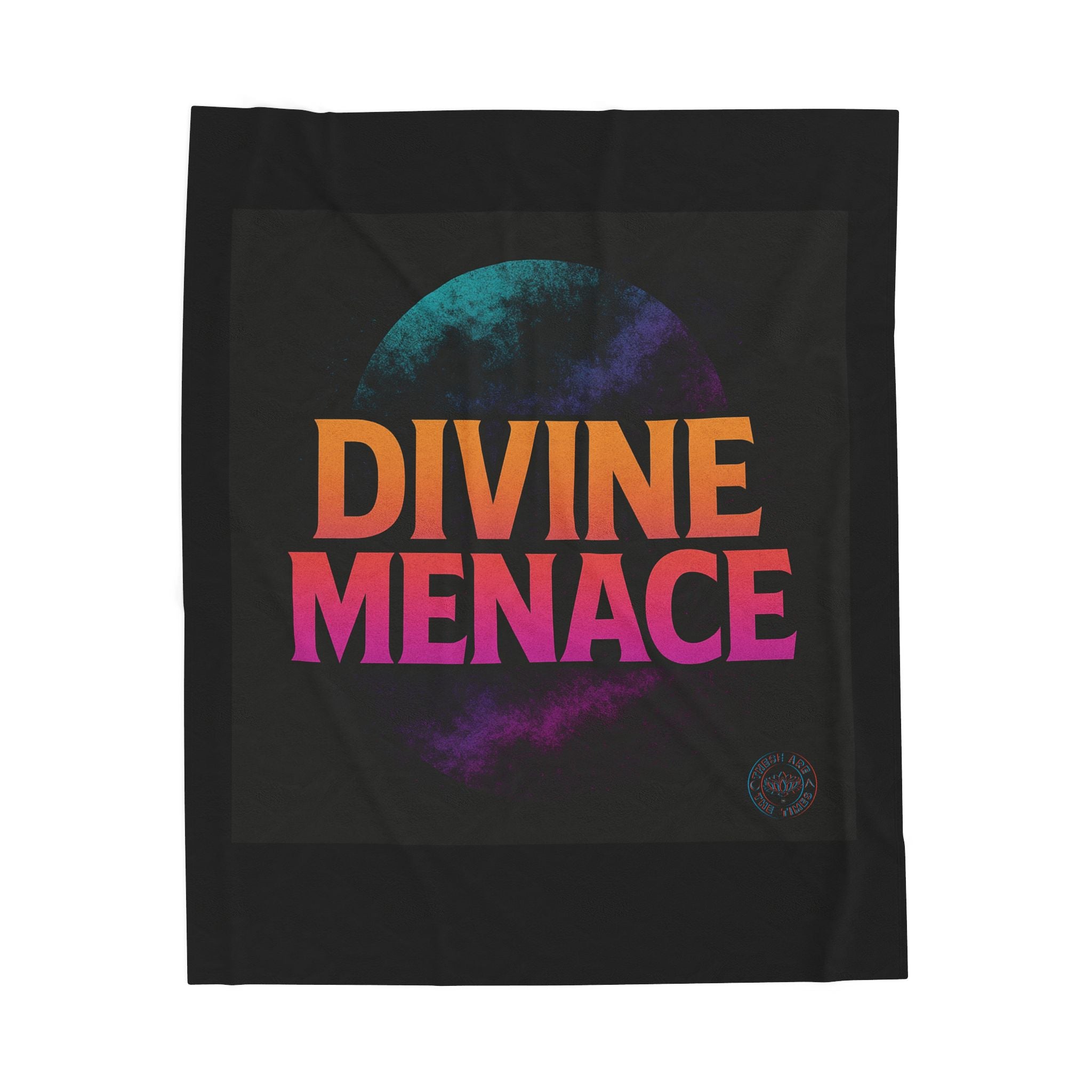 Divine Menace Plush Blanket | Bold Cosmic Throw, Statement Decor, Cozy Alignment Gift by TATT Eluminate