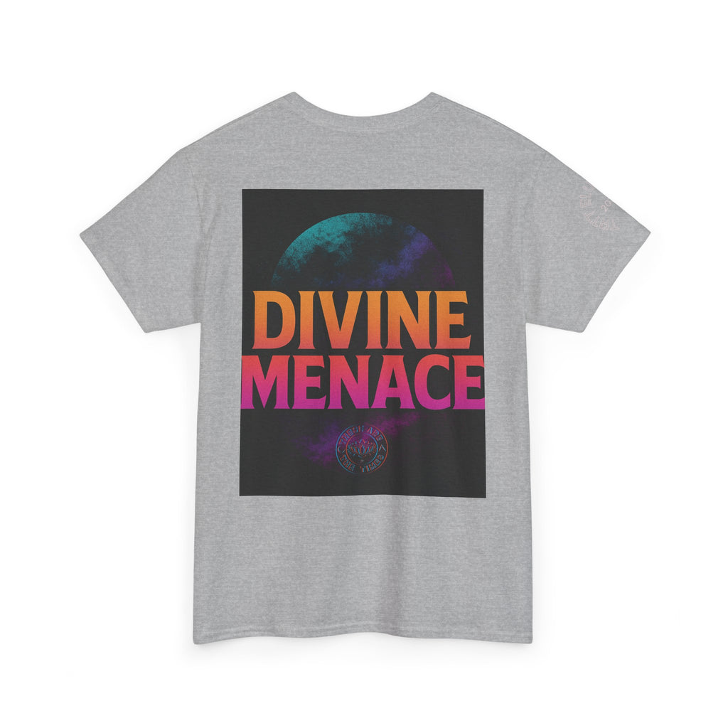 Divine Menace Graphic Tee - Unisex Heavy Cotton T-shirt, Alignment Streetwear, Everyday Essential