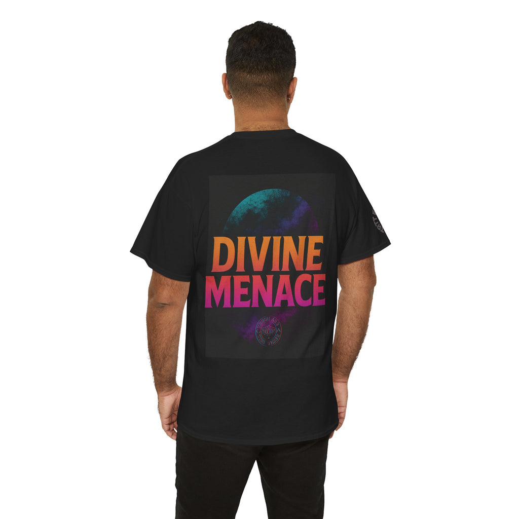 Divine Menace Graphic Tee - Unisex Heavy Cotton T-shirt, Alignment Streetwear, Everyday Essential