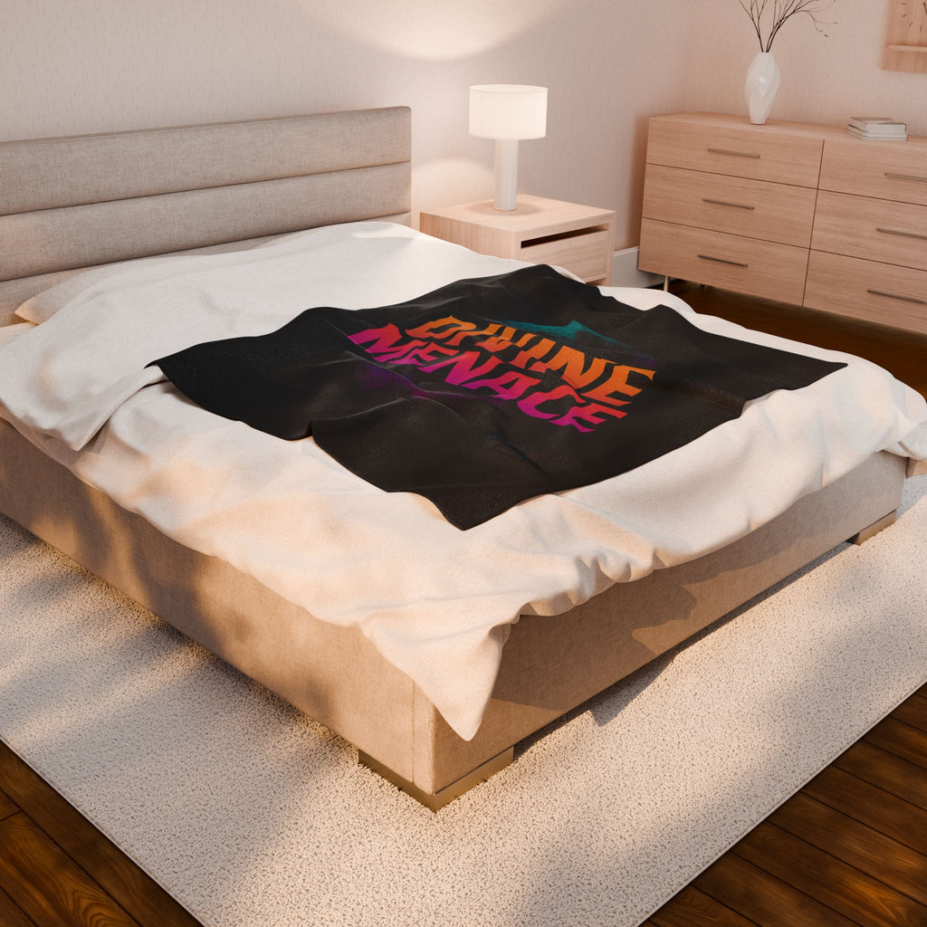Divine Menace Plush Blanket | Cozy Throw for Home, Gift for Gamers, Festival Blanket, Statement Decor, Unique Housewarming Gift
