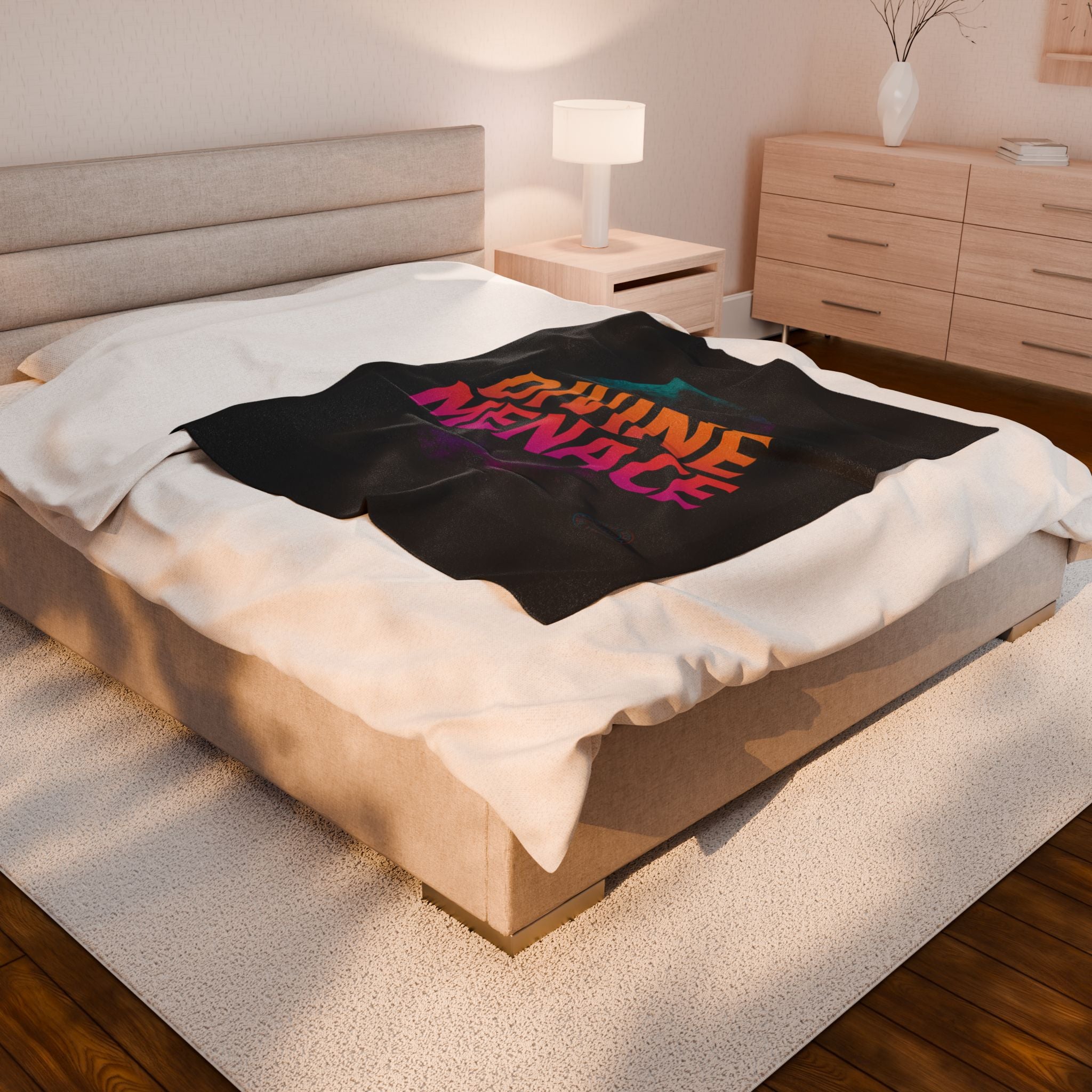 Divine Menace Plush Blanket | Cozy Throw for Home, Gift for Gamers, Festival Blanket, Statement Decor, Unique Housewarming Gift