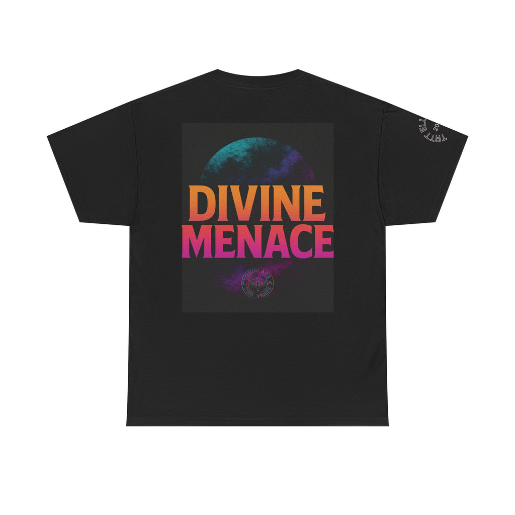 Divine Menace Graphic Tee - Unisex Heavy Cotton T-shirt, Alignment Streetwear, Everyday Essential