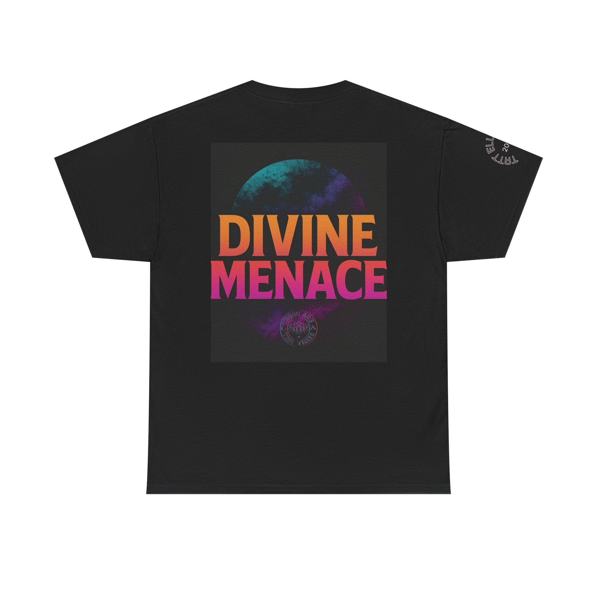 Divine Menace Graphic Tee - Unisex Heavy Cotton T-shirt, Alignment Streetwear, Everyday Essential