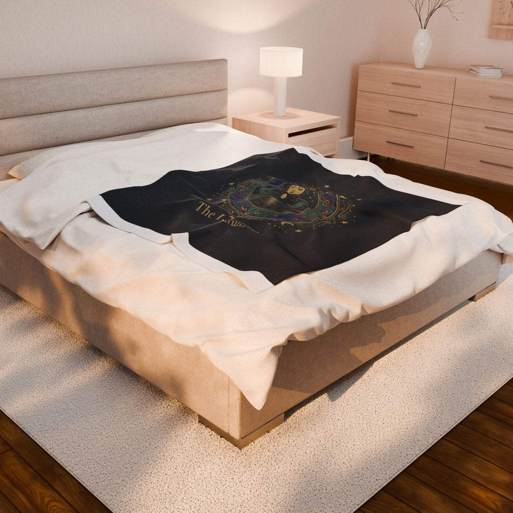 The Intuitive Tarot Art Velveteen Blanket | classic tarot style, arcana wall art