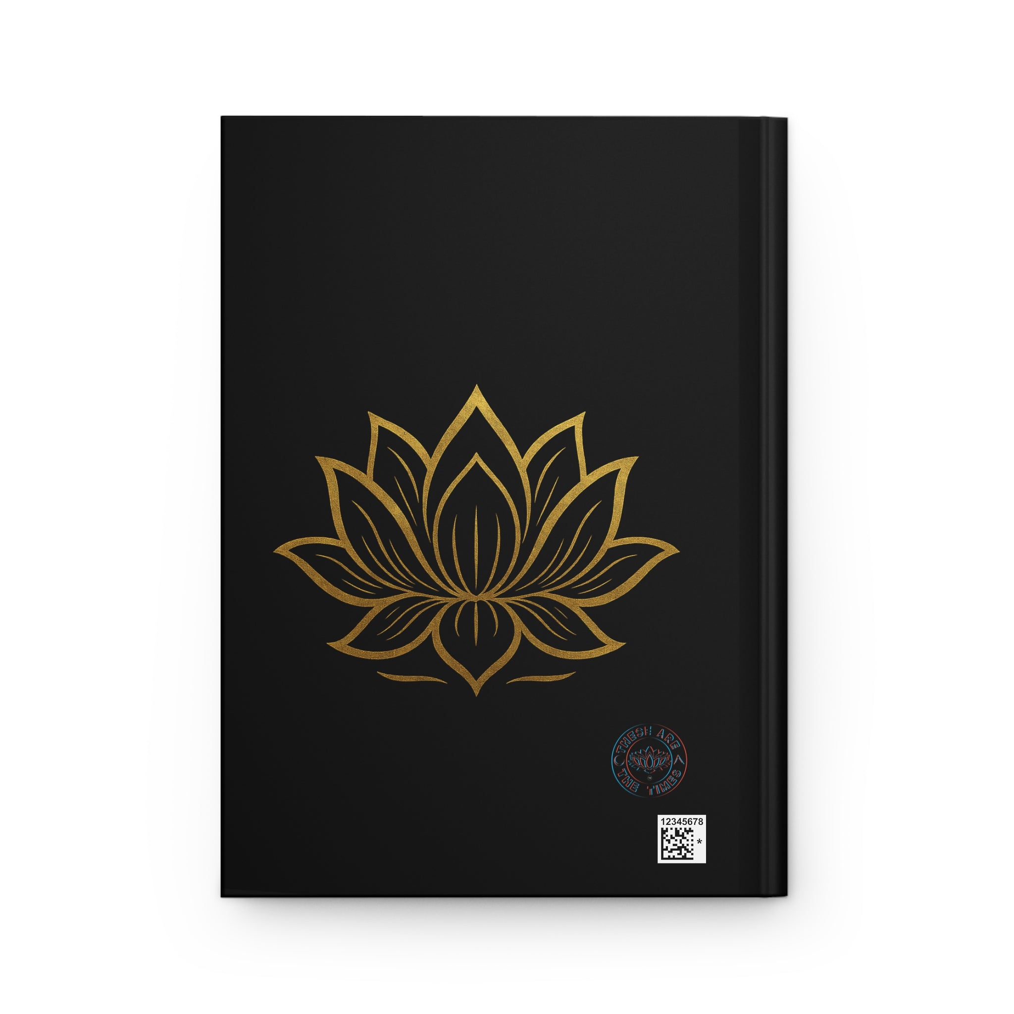 Elegant Gold Lotus Hardcover Journal - Inspirational Writing Notebook, Daily Planner, Stationery Gift, Self-Care Diary, Botanical Artwork