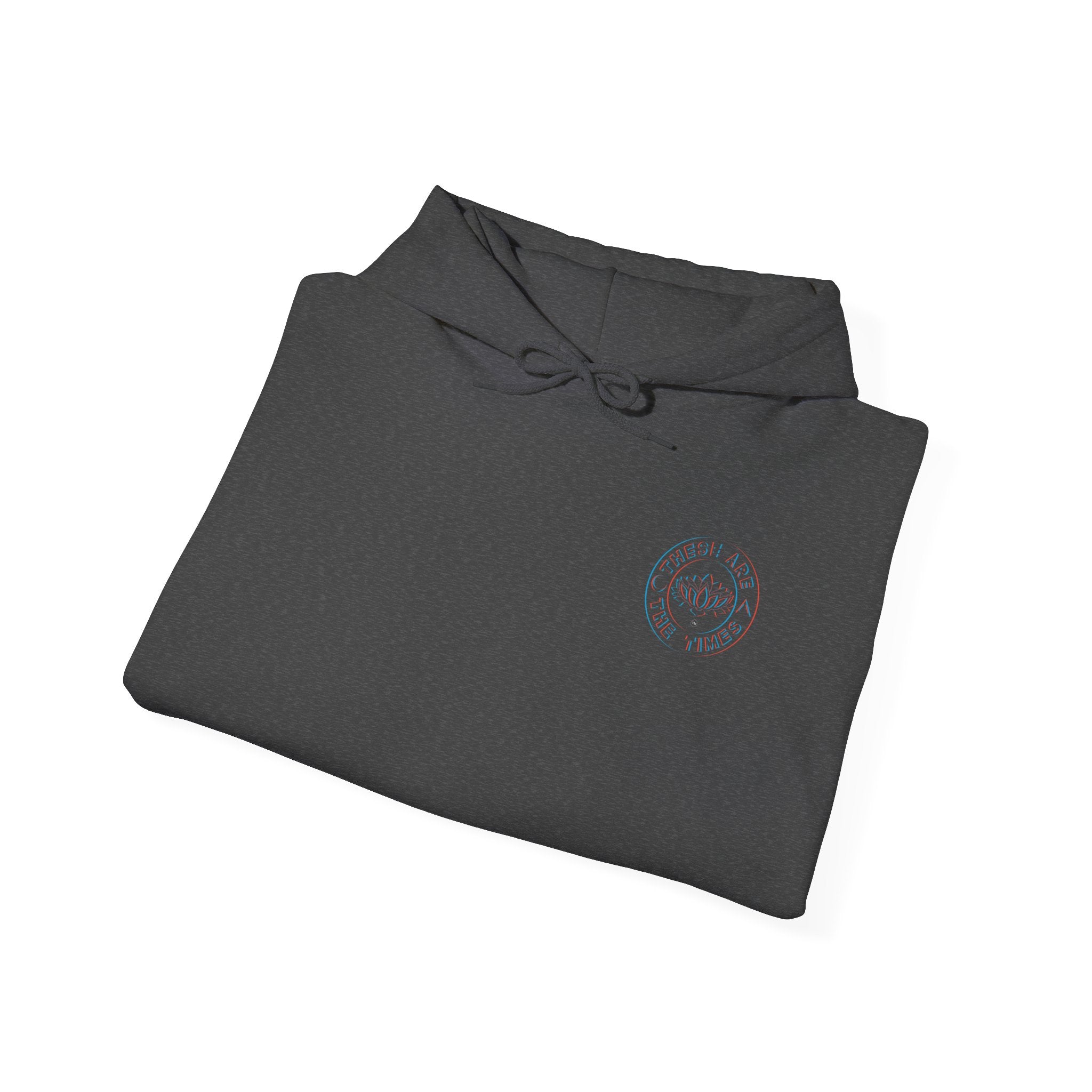 Divine Menace Hoodie - Unisex Heavy Blend Pullover, Cosmic Streetwear, Bold Alignment Drop