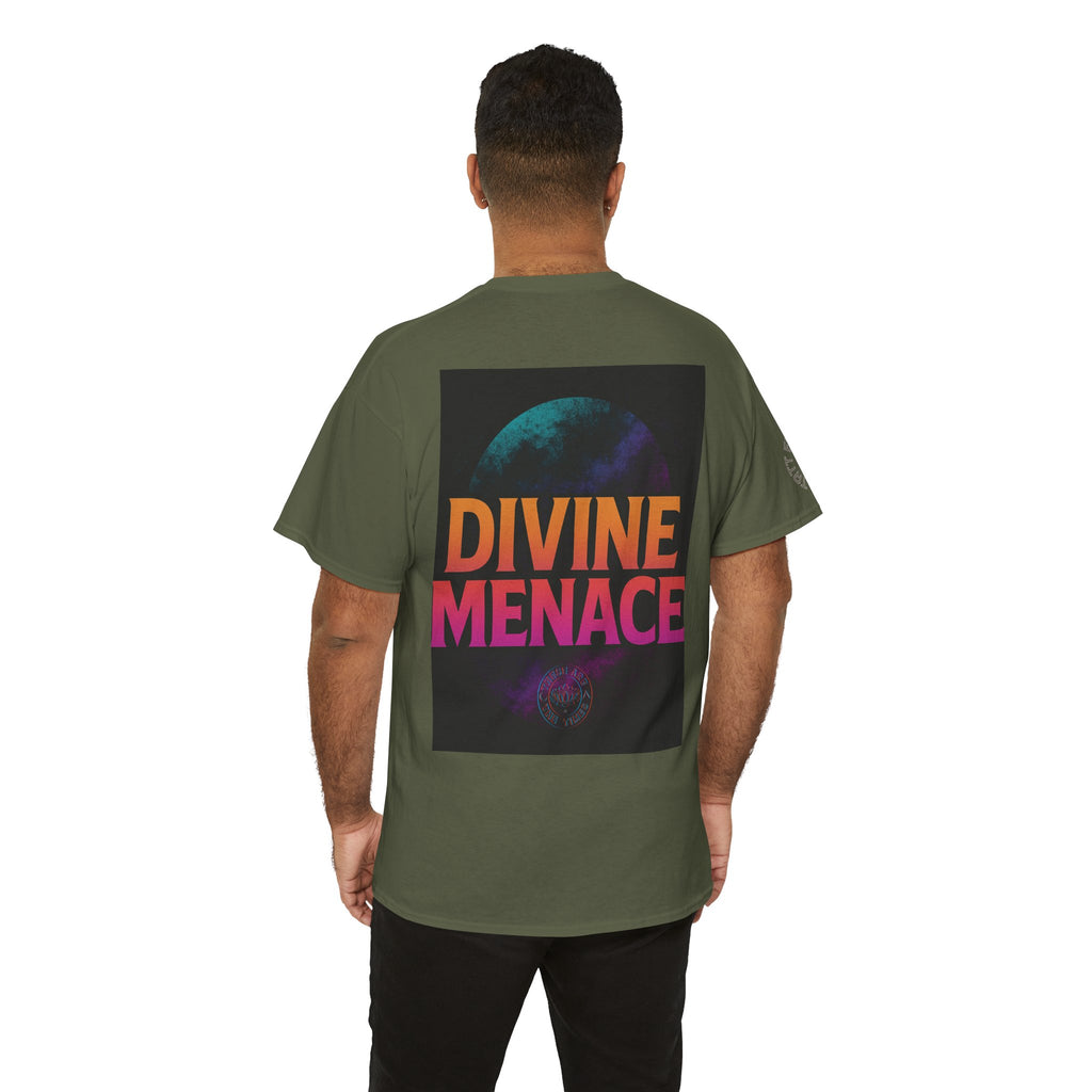 Divine Menace Graphic Tee - Unisex Heavy Cotton T-shirt, Alignment Streetwear, Everyday Essential