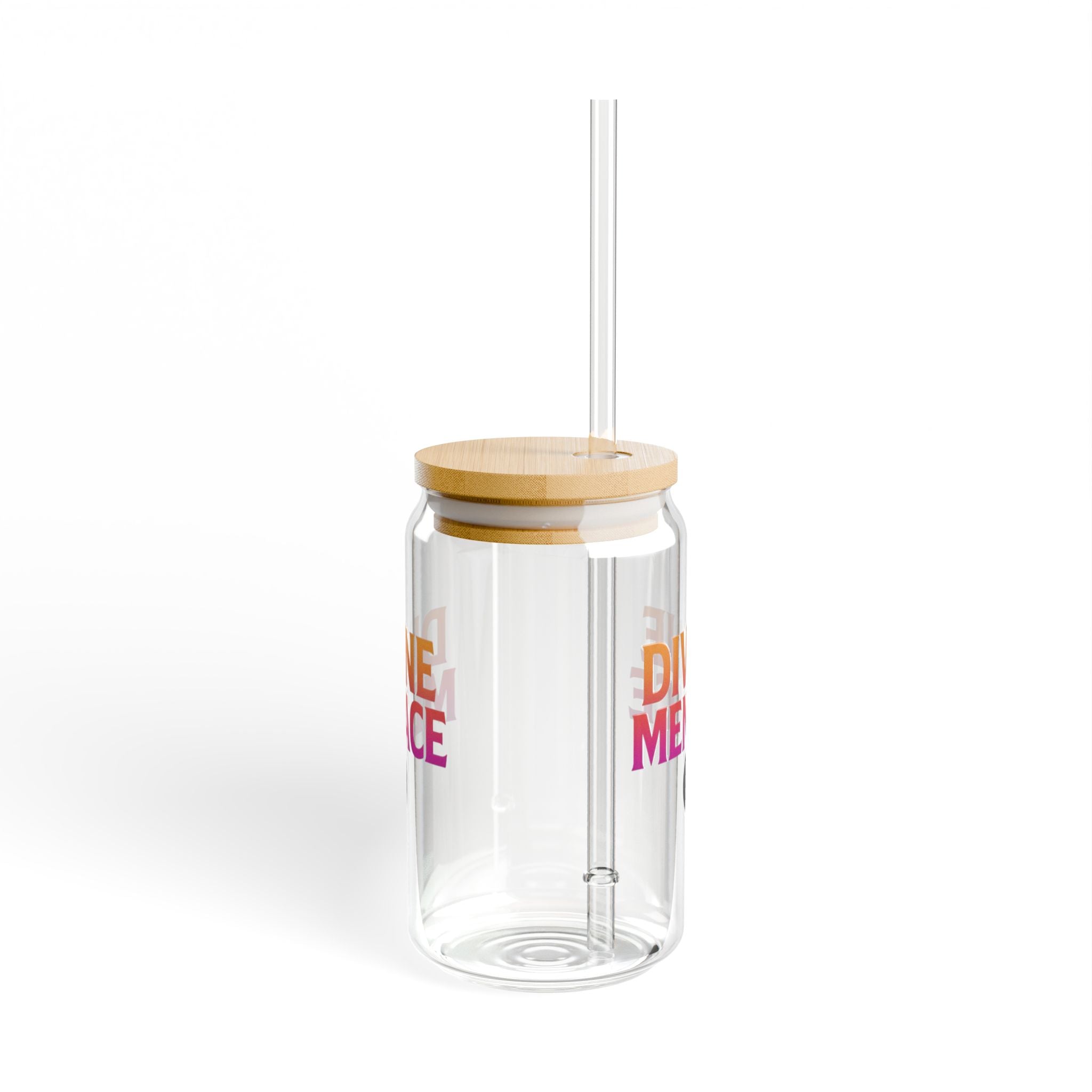 Divine Menace Sipper Glass, Eco-Friendly Drinkware, Perfect for Parties, Birthdays, Housewarming, Summer Sips