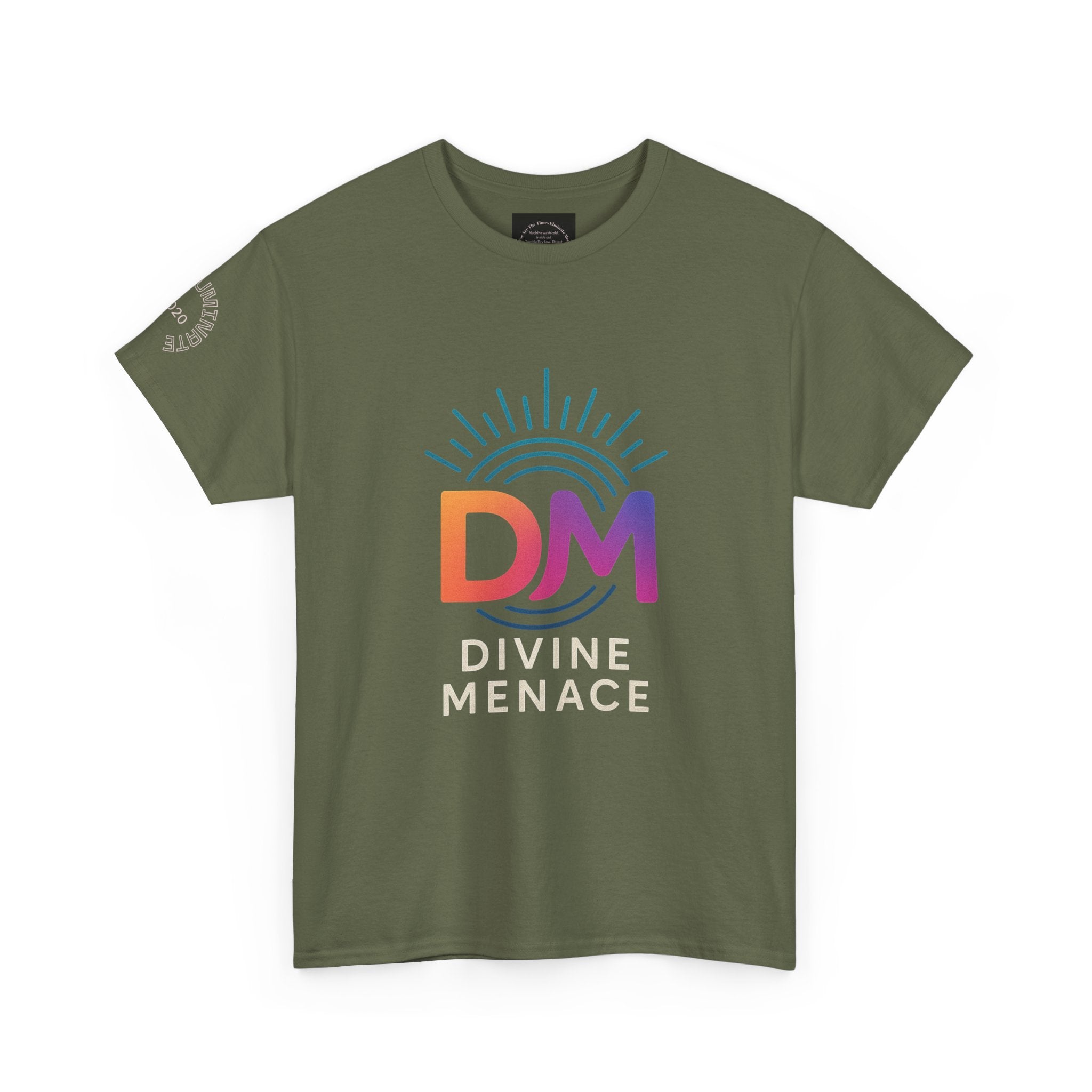 Divine Menace Graphic Tee - Unisex Heavy Cotton T-shirt, Alignment Streetwear, Everyday Essential