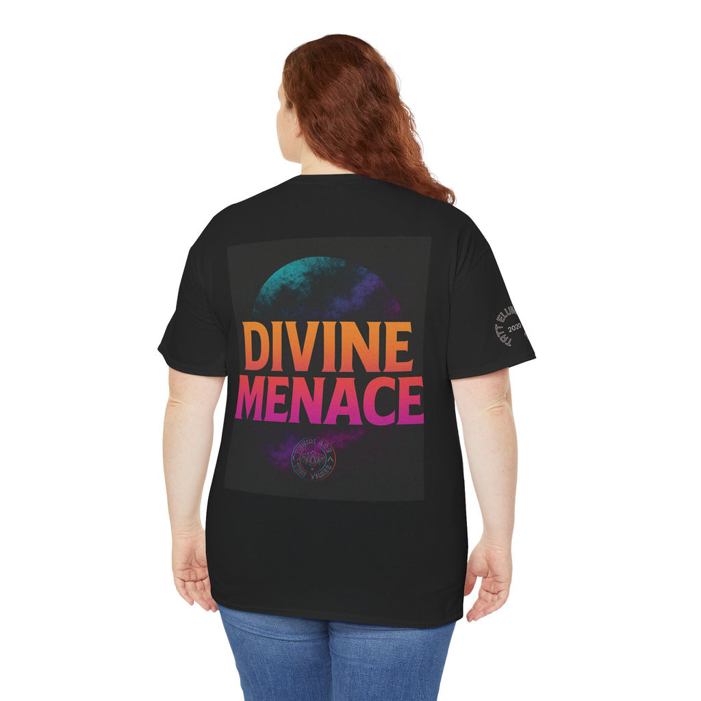 Divine Menace Graphic Tee - Unisex Heavy Cotton T-shirt, Alignment Streetwear, Everyday Essential