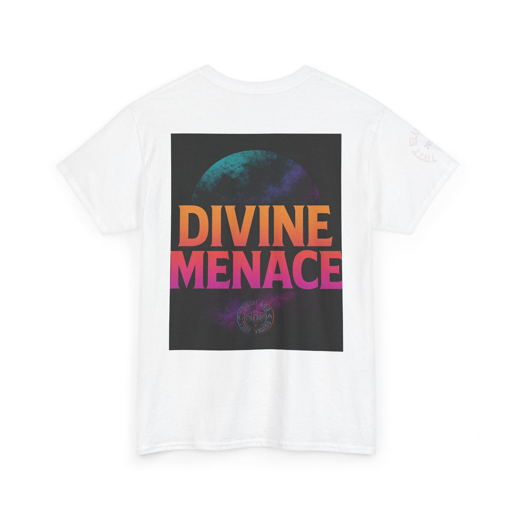 Divine Menace Graphic Tee - Unisex Heavy Cotton T-shirt, Alignment Streetwear, Everyday Essential