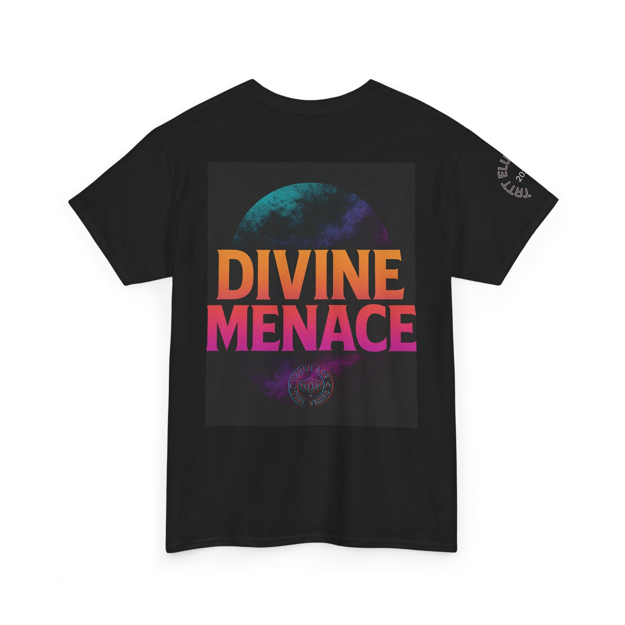 Divine Menace Graphic Tee - Unisex Heavy Cotton T-shirt, Alignment Streetwear, Everyday Essential