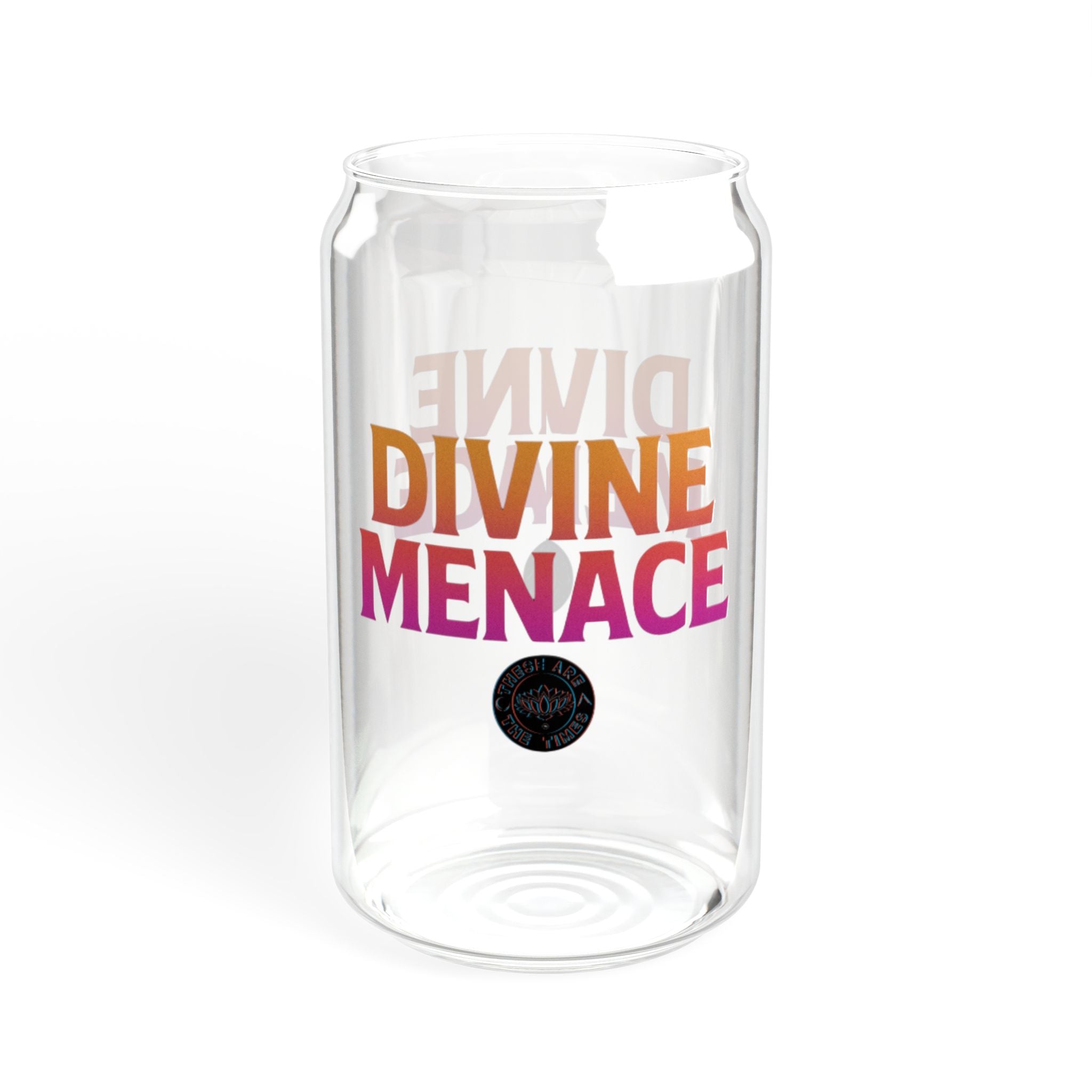 Divine Menace Sipper Glass, Eco-Friendly Drinkware, Perfect for Parties, Birthdays, Housewarming, Summer Sips