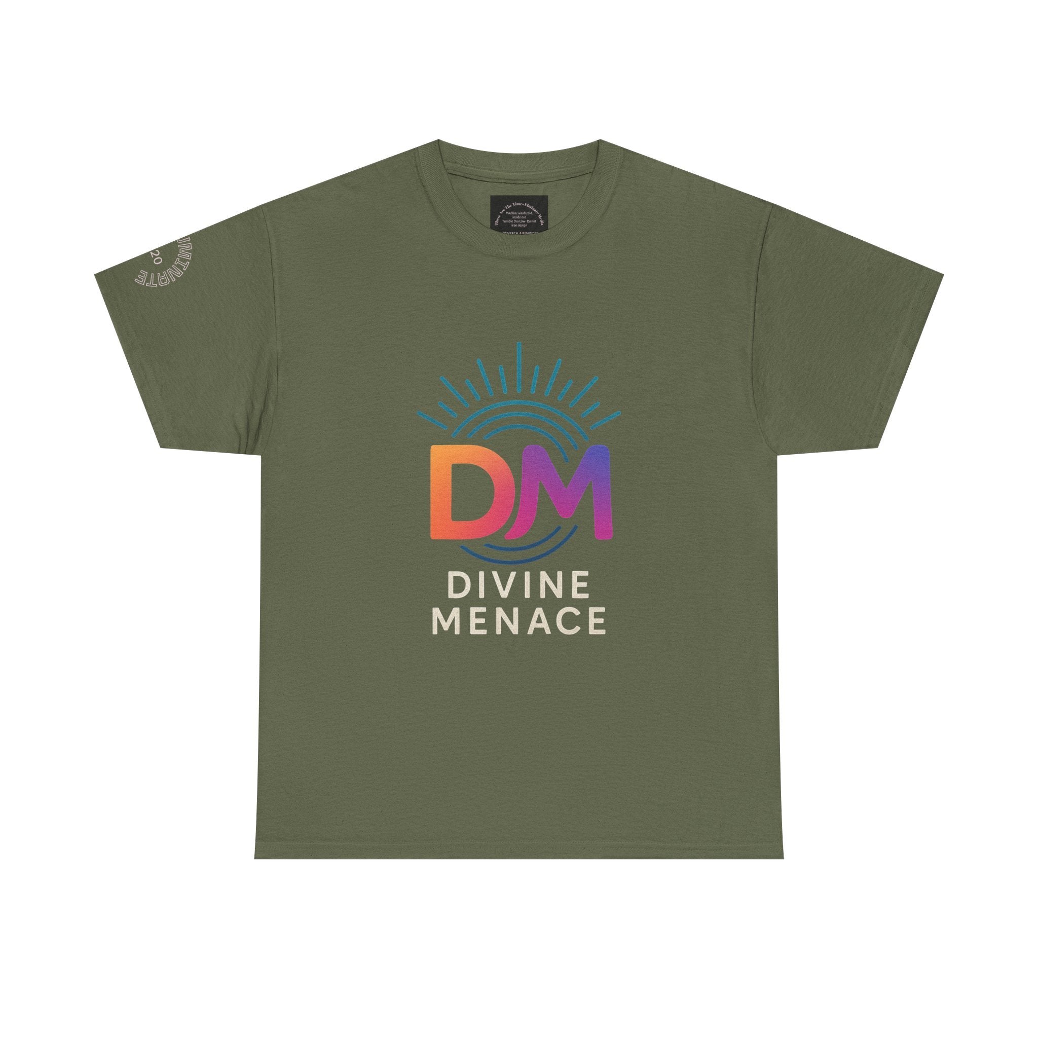 Divine Menace Graphic Tee - Unisex Heavy Cotton T-shirt, Alignment Streetwear, Everyday Essential