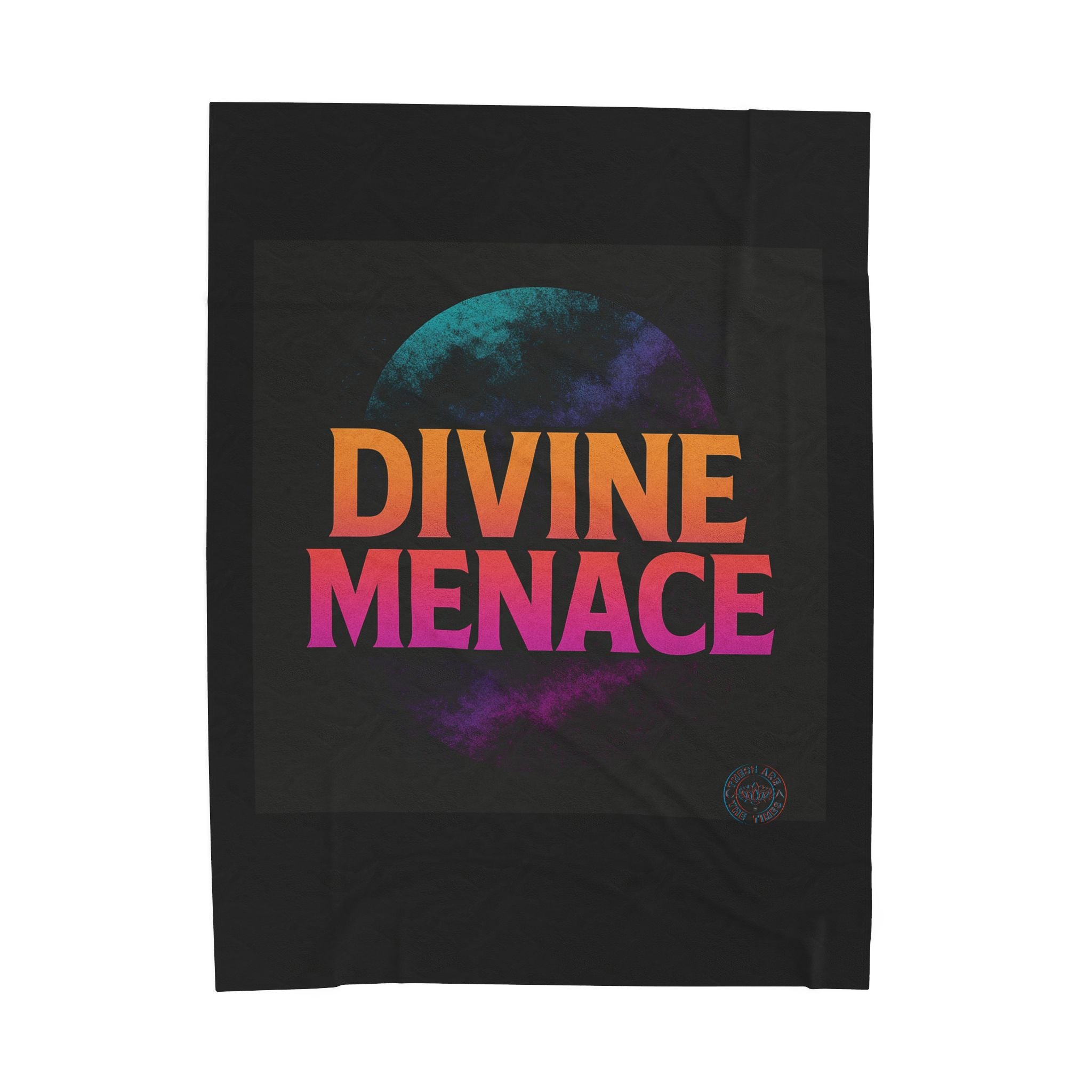 Divine Menace Plush Blanket | Bold Cosmic Throw, Statement Decor, Cozy Alignment Gift by TATT Eluminate