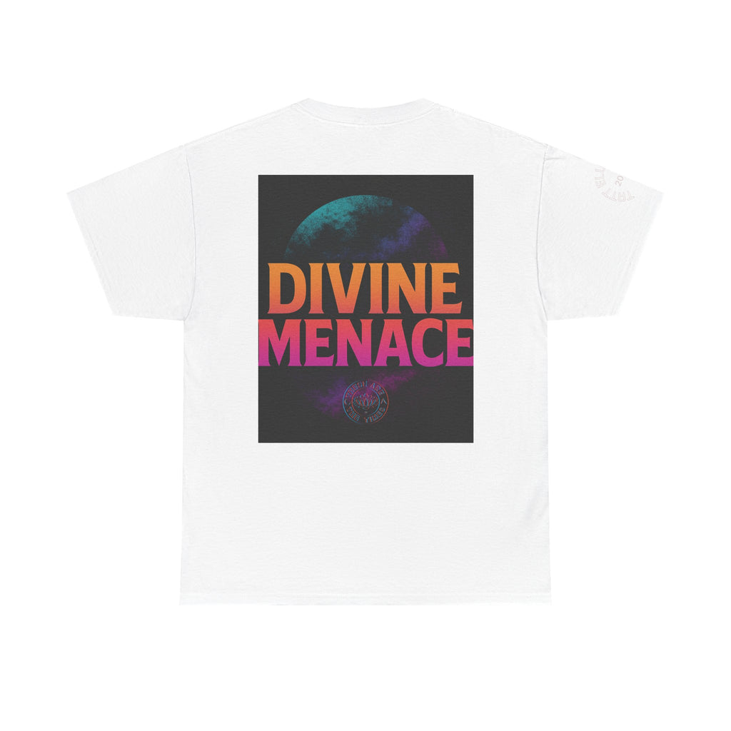 Divine Menace Graphic Tee - Unisex Heavy Cotton T-shirt, Alignment Streetwear, Everyday Essential