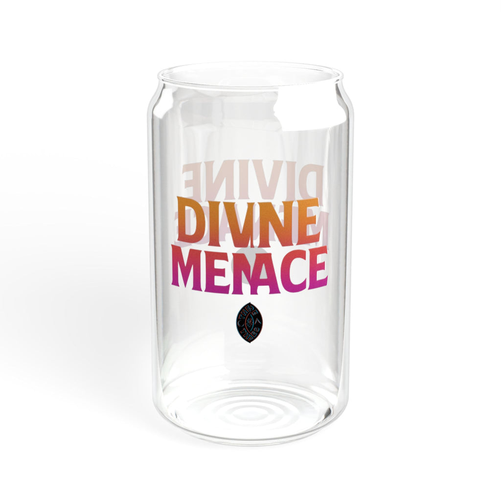 Divine Menace Sipper Glass, Eco-Friendly Drinkware, Perfect for Parties, Birthdays, Housewarming, Summer Sips