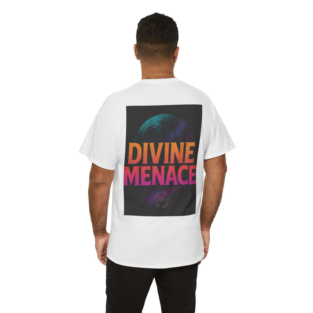 Divine Menace Graphic Tee - Unisex Heavy Cotton T-shirt, Alignment Streetwear, Everyday Essential