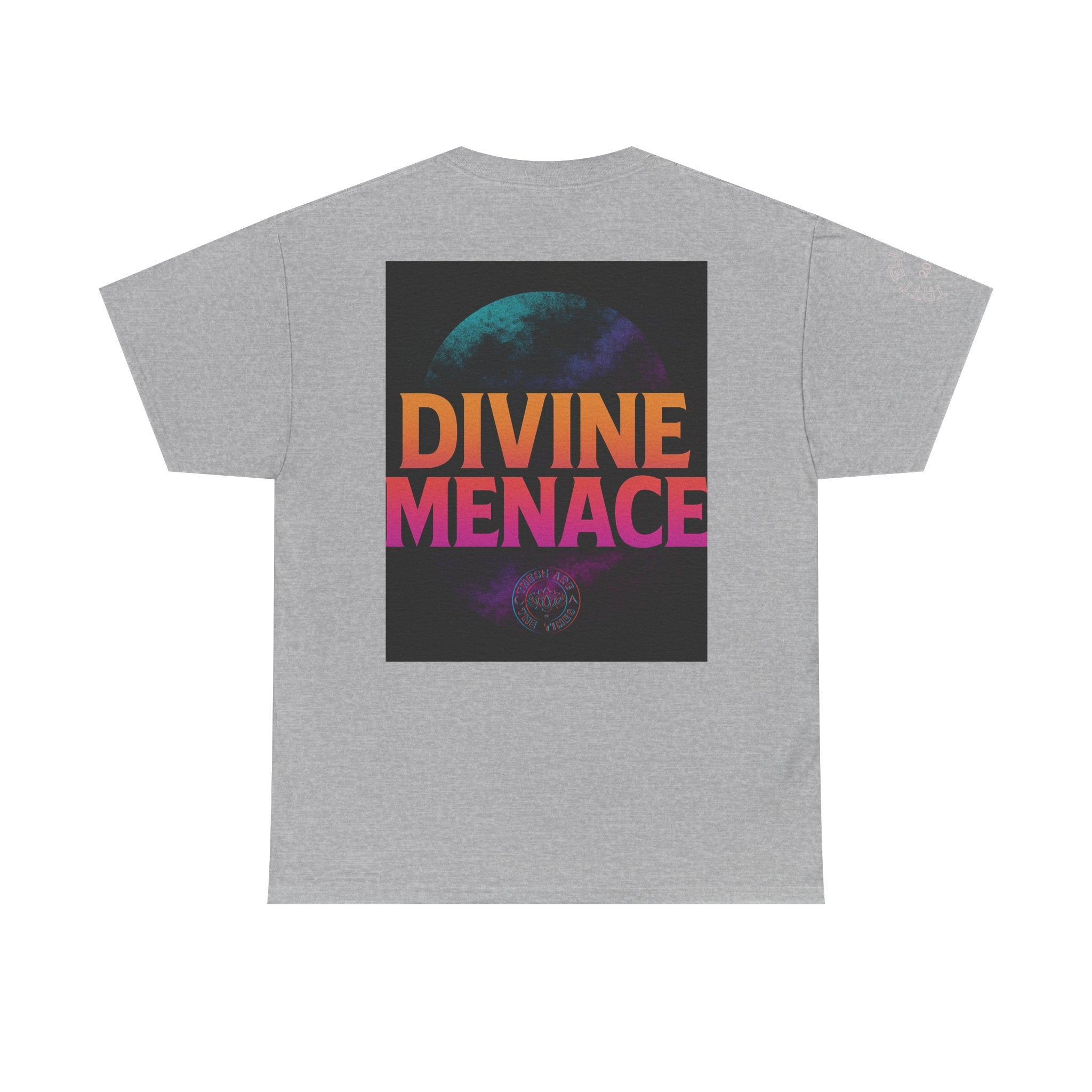 Divine Menace Graphic Tee - Unisex Heavy Cotton T-shirt, Alignment Streetwear, Everyday Essential