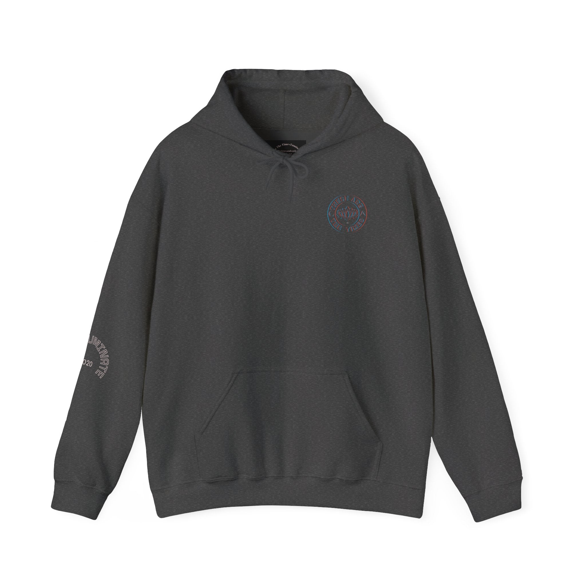 Divine Menace Hoodie - Unisex Heavy Blend Pullover, Cosmic Streetwear, Bold Alignment Drop