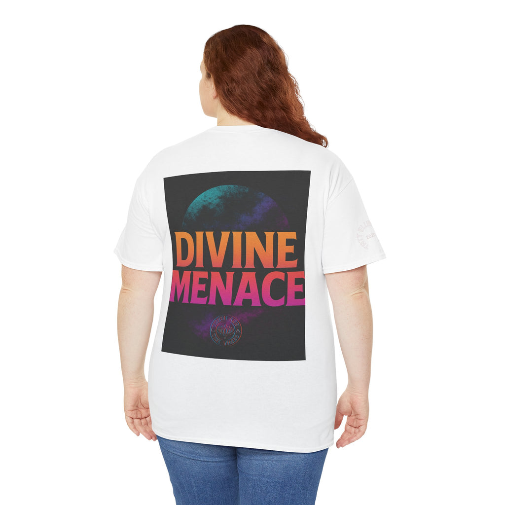Divine Menace Graphic Tee - Unisex Heavy Cotton T-shirt, Alignment Streetwear, Everyday Essential