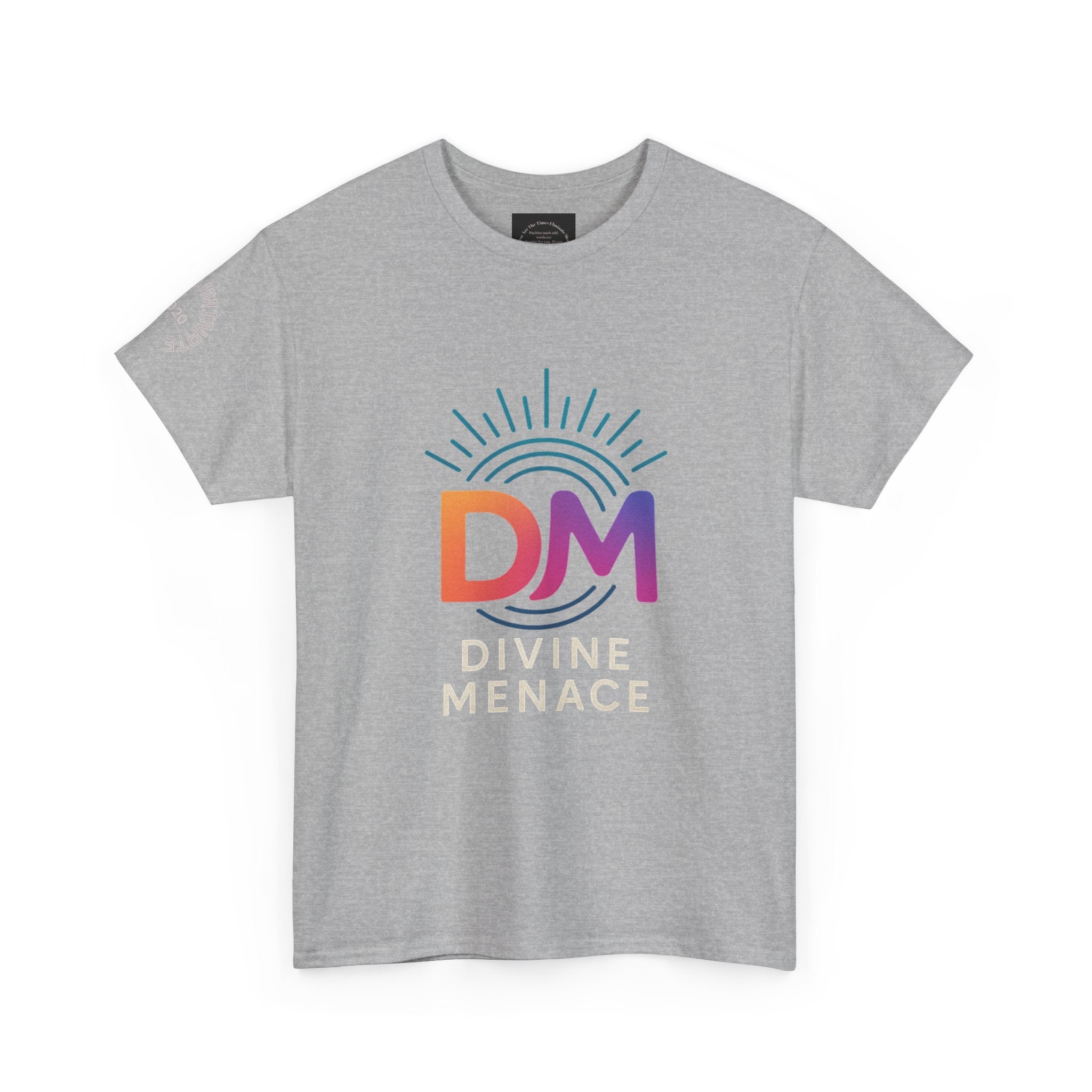 Divine Menace Graphic Tee - Unisex Heavy Cotton T-shirt, Alignment Streetwear, Everyday Essential